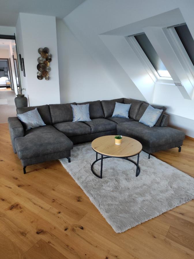 Luxurioeses Penthouse Mit Blick Auf Die Uno-City Und Dem Kaiserwasser. 3Schlafzimmer, 2 Baeder, Privat Lift Ins Apartment Bécs Kültér fotó